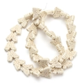 Vlindervormige crème turquoise kralen met bruine textuur voor DIY-sieraden - Vlinderontwerp / 13*15mm / Wit