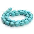 Blauwe turquoise gefacetteerde losse kralen voor doe-het-zelf sieraden maken - Onregelmatige vorm van steenslag / 8*12mm / Blauw