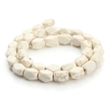 Snoer gefacetteerde witte howliet kralen met bruine marmertextuur voor DIY-sieraden - Onregelmatige vorm van steenslag / 8*12mm / Wit