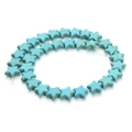 Stermervormige turkoois kralen in blauwgroen met bruine nerven voor DIY-sieraden maken - Vijfpuntige Ster / 15*15mm / Blauw