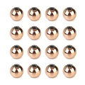 Lot de seize perles rondes en acier inoxydable or rose pour création de bijoux - Diamètre Environ 3mm (100 Pièces) / Plaqué or véritable or rose