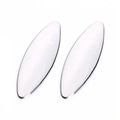 Poliertes Silber-Edelstahl Oval Anhänger Set für DIY Schmuckherstellung im Zweierpack - Ovale Silbermetallstück (F3526)