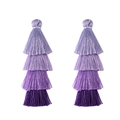 Set mit vierlagigen lilafarbenen Quastenanhängern für DIY-Handwerk und Schmuck - 4er Pack (ca. 80mm) / Violetter Ombre