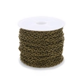 2mm flat-wire O-chain in antique bronze finish on spool for DIY jewelry making - Bronze