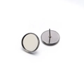 DIY round ear stud base setting in gunmetal black finish for jewelry making - 10mm / Gun Black