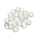 Set runder Opalglas-Cabochons mit blauem Feuer für DIY-Schmuckherstellung - Opal