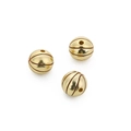 Golden basketball shaped metal bead accessory for DIY jewelry making and bracelets - OD 10mm Hole 1.5mm / Gold Basketball