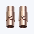 Rose gold magnetic jewelry clasp for bracelets made of 304 stainless steel - Diameter 2mm / Rose Gold