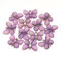 Purple and gold acrylic butterfly charms for DIY jewelry making in a bulk pack - 25*32mm / Purple Gold Flower Style (11#)