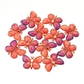 DIY colorful acrylic butterfly charms with orange purple gradient and gold floral pattern - 25*32mm / Orange-Purple Gradient Style (8#)