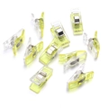 Pinces à coudre en plastique jaune et transparent avec ressorts et échelles de mesure - 2.7X1.0X1.5CM / Jaune
