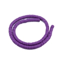 Strand of dark purple polymer clay heishi disc beads for DIY jewelry and bohemian crafts - Diameter 6mm Hole 2mm / Purple