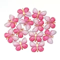 Pink and purple gradient acrylic butterfly charms with gold metal frame for DIY jewelry - 25*32mm / Pink-Purple Gradient Style (4#)
