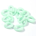 Detalle de eslabones de cadena de acrílico verde menta para hacer joyas personalizadas - L23mm A16.5mm D5mm 50Pzas / Verde Gelatina