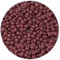 Macro detail of dark red 2.5-4mm glass seed beads with a polished smooth finish - 1000 Pieces/Pack (2.5mm) / Coffee