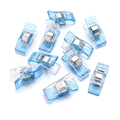 Blue fabric sewing clips with metal springs for quilting and patchwork positioning - 2.7X1.0X1.5CM / Blue