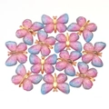 Pink and blue gradient acrylic butterfly charms with gold mesh wings for DIY jewelry - 25*32mm / Pink-Purple-Blue Gradient Style (9#)