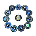 Tree of life glass cabochons set for jewelry making and DIY handicraft tray inlaying - 10mm / 20 Pieces Set / Evil Eye Pattern