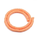 Leuchtend orangefarbene Heishi-Tonperlen in Spiralform für die DIY-Schmuckherstellung - Durchmesser 6mm Loch 2mm / Orange