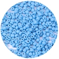 Light blue glass seed beads for DIY jewelry making with smooth porcelain finish - 1000 Pieces/Pack (2.5mm) / Blue
