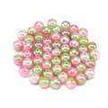 Perlas de imitación sirena degradadas en rosa, verde y crema para bisutería DIY - Verde Multicolor