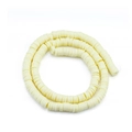 Cremegelbe Heishi-Perlen aus Polymer-Ton für DIY-Schmuck und handgemachte Halsketten - Durchmesser 6mm Loch 2mm / Gelb