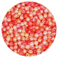 Perlas de imitación degradadas rosa y naranja con acabado brillante para joyería DIY - Rojo Amarillo Blanco