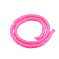 Leuchtend pinke Heishi-Perlen aus Polymer-Ton-Scheiben für DIY-Schmuckherstellung - Durchmesser 6mm Loch 2mm / Rosa