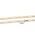 14x4mm 18K gold plated stainless steel paperclip chain for DIY jewelry making - 12# Long Buckle Chain