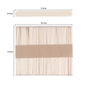 Natural wood popsicle sticks for DIY ice cream molds, 9.3cm length, 50-piece bundle pack - Natural Wood Popsicle Sticks / 250 Pieces (5 Bundles) / White