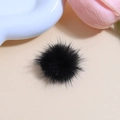Weicher schwarzer Nerz-Bommel für DIY-Bastelarbeiten und Zubehör-Dekorationen - Schwarz