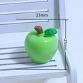 Miniatur grüner Apfel Harzanhänger in 23mm x 25mm für DIY-Schmuck und Bastelarbeiten - Vollfarbig Cyan