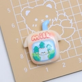 Accessorio in resina a forma di cartone di latte con orso polare per il fai-da-te - Milk Bear