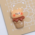 Ciondolo a forma di orsetto gelato in resina per fai-da-te e accessori per capelli, 3,5 cm - Orso Gelato