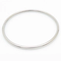 Eleganter minimalistischer 2mm stapelbarer Drahtarmreif mit poliertem Silberfinish - 1 Stück / Stahlfarben / Innendurchmesser 55mm