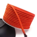 3.5mm red dragon pattern woven cord with gold wire on a transparent spool for DIY - Approx. 3.5mm / Red