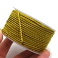 Golden dragon pattern braided cord on a spool for DIY jewelry and necklace making - 2.7mm (10m/Roll) / Earthy Yellow