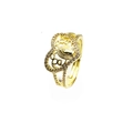 Macro shot of gold-plated heart ring featuring micro-pave zircons and hollow design - Adjustable Open / Heart Hollow (4)