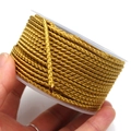 Golden 2.8mm dragon pattern braided rope on spool for DIY jewelry and necklaces - 2.7mm (10m/Roll) / Turmeric