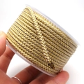 Champagne gold 3.5mm braided dragon pattern cord roll for DIY jewelry making - Approx. 3.5mm / Beige