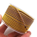 DIY 2.8mm braided cord in yellow and purple-grey mix on a transparent plastic spool - 2.7mm (10m/Roll) / Yellow Purple Gray Style (2)