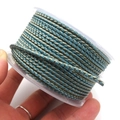 2.8mm dragon pattern woven cord in green duo-tone finish on a clear spool for DIY - 2.7mm (10m/Roll) / Teal and Olive Green Style (4)