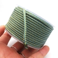 Green and gold dragon pattern braided cord spool for DIY jewelry and bracelets - Approx. 3.5mm / Cyan