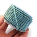 Blue and gold braided 3.5mm dragon pattern cord on spool for DIY jewelry making - Approx. 3.5mm / Light Blue