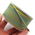 2.8mm yellow and blue dragon pattern braided cord on spool for DIY jewelry making - 2.7mm (10m/Roll) / Yellow and Blue Style (3)