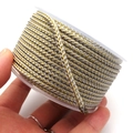 3.5mm silver and gold braided dragon cord roll for DIY jewelry and crafts - Approx. 3.5mm / Off White