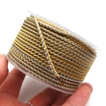 2.8mm twisted bicolor braided cord in gold and silver gray on spool for DIY jewelry crafts - 2.7mm (10m/Roll) / Gold and Silver Gray Style (5)
