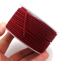 Deep red 2.8mm dragon-pattern braided cord roll for DIY jewelry making and crafts - 2.7mm (10m/Roll) / Burgundy
