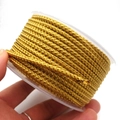 Vibrant 3.5mm golden braided cord on a spool for DIY jewelry and crafts making - Approx. 3.5mm / Turmeric