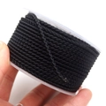 Black 2.8mm dragon scale braided cord roll for DIY jewelry and necklace crafts - 2.7mm (10m/Roll) / Black
